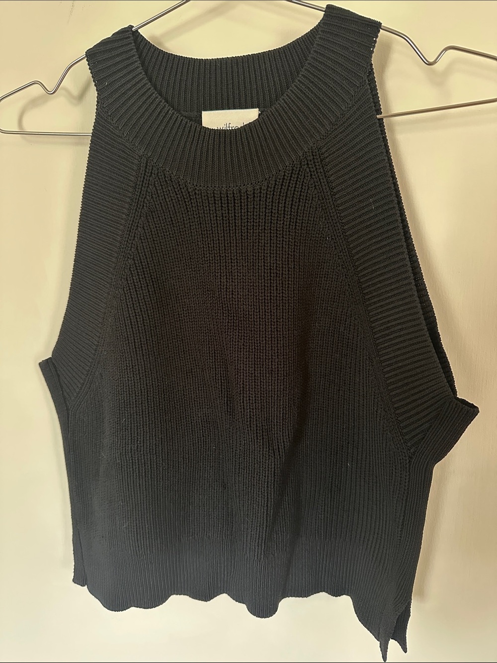 Wilfred Black Ribbed Knit Top